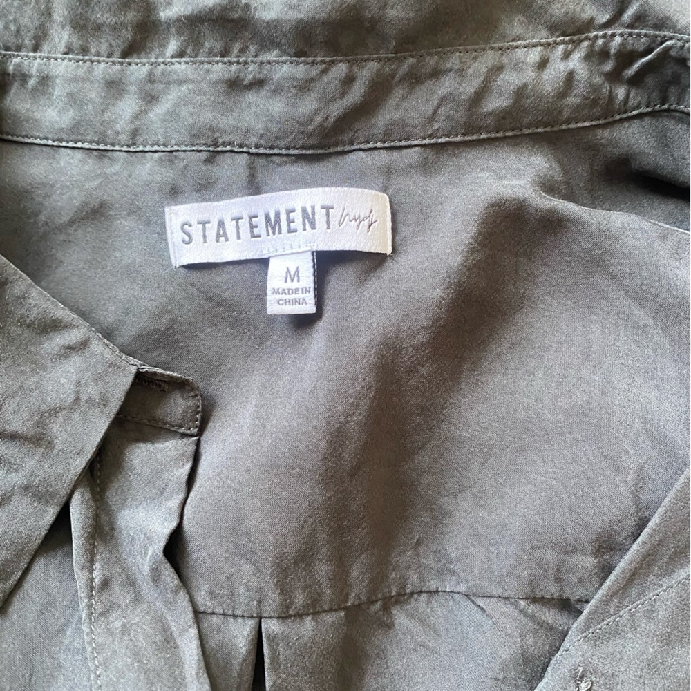 Nydj Statement 100% Silk Button Down - image 5